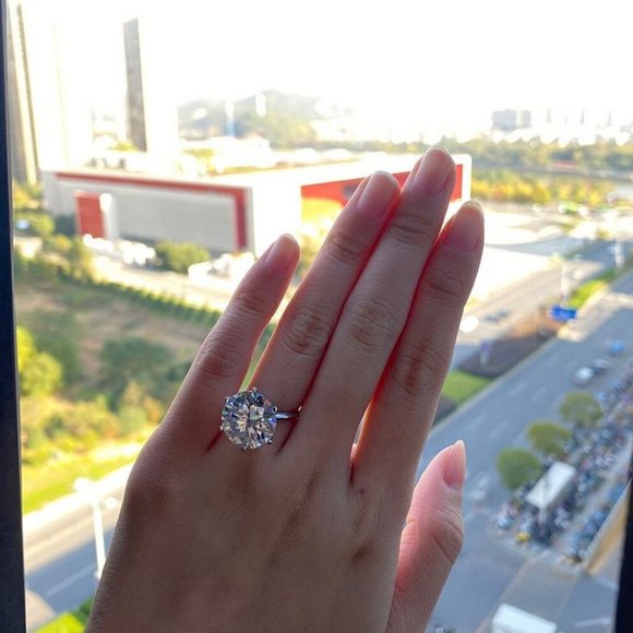 Certified 10ct. t.w. Moissanite Diamond Solitaire Engagement Ring NEW - Picture 13 of 16